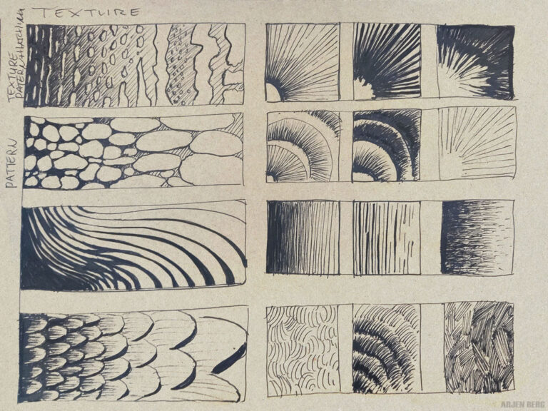 Texture study with ink